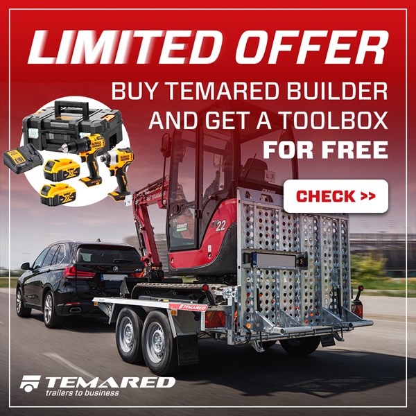 Besplatan kofer s alatom uz kupnju Temared Builder prikolice!