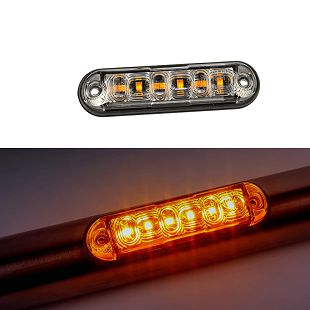 LED strobo bljeskalica žuta FT-205 - 4 intervala bljeskanja