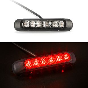 LED strobo bljeskalica crvena FT-200C - 6 programa bljeskanja