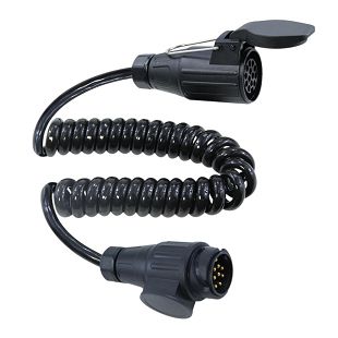 Kabel spiralni 13/13 utičnica+utikač 150 cm