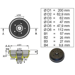 DOBOŠ BPW/PEITZ  200x50 5x112