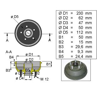 DOBOŠ BPW 230x40 5x112