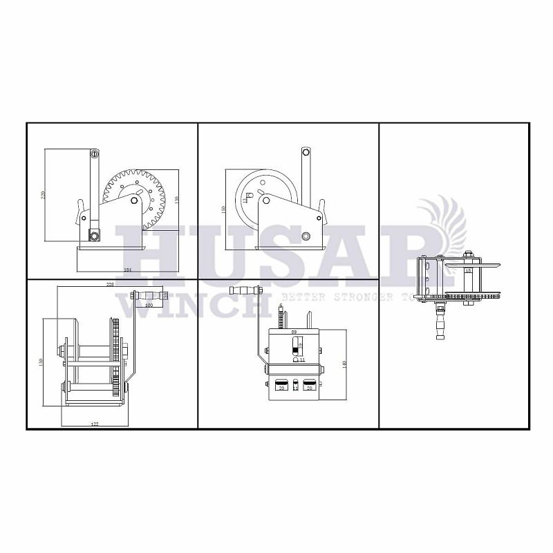 VITLO HUSAR WINCH BST R 1200+sajla 10 m 540 kg