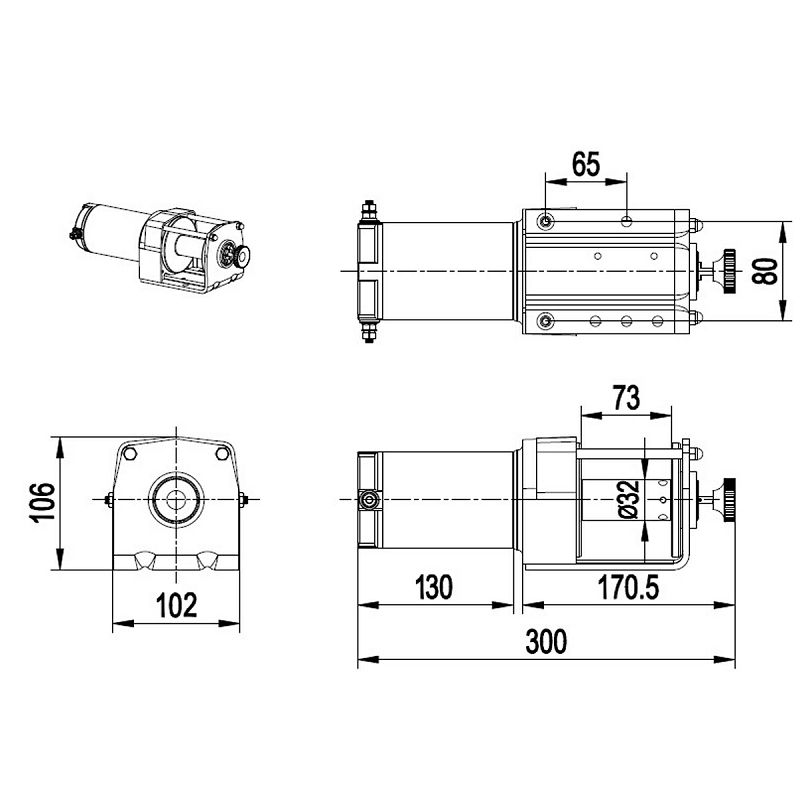 VITLO ELEKTRIČNO HUSAR WINCH BST 3000 LBS+sajla 14 m 1361 kg