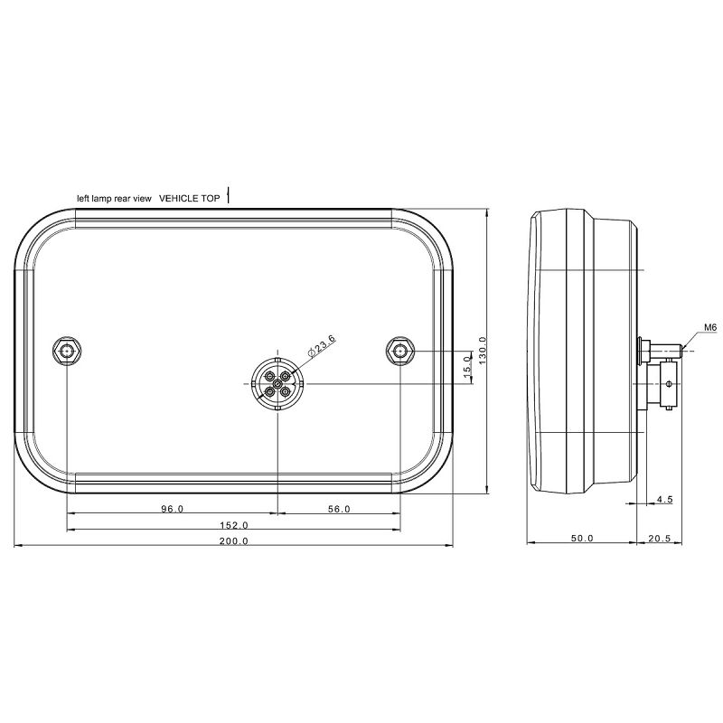 LED svjetlo stražnje FT-270 desno 5 pinova 12V