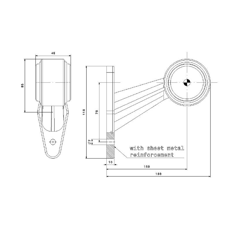 LED svjetlo gabaritno FT-009 C LED+kabel+brza spojnica (L/D)