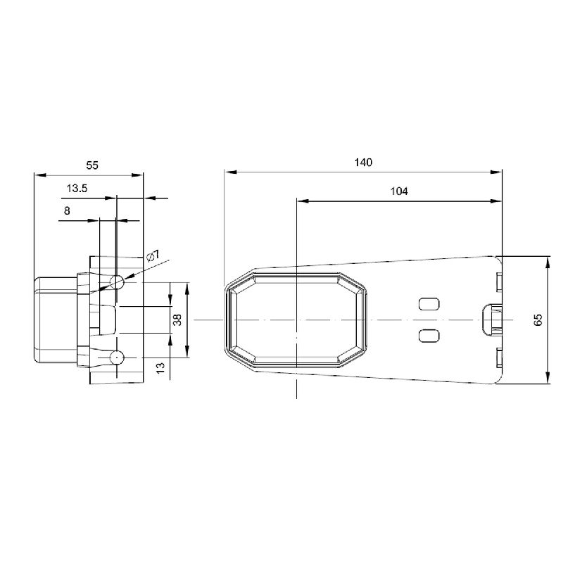 LED svjetlo pozicijsko  FT-001 B1+bočni nosač+kabel