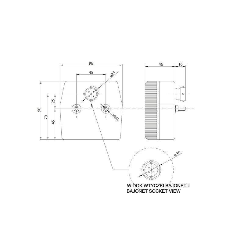 Svjetlo MD-002 L 5-PIN sa osvjetljenjem reg.pločice