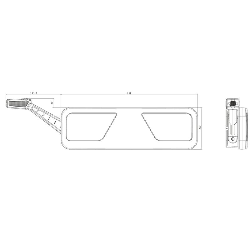 LED svjetlo stražnje FT-700 desno 24V+2,5 m kabel