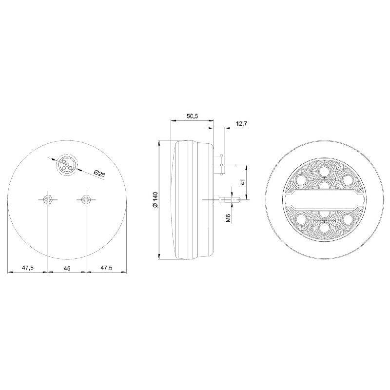 LED svjetlo stražnje FT-113 12/24V+1 m kabel