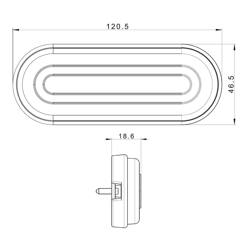 LED marker FT-072 B bijeli 12/36V+2 nosača