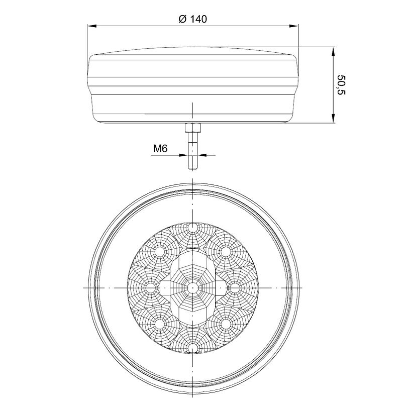 LED rikverc svjetlo/pozicija FT-112 12/24V+1 m kabel