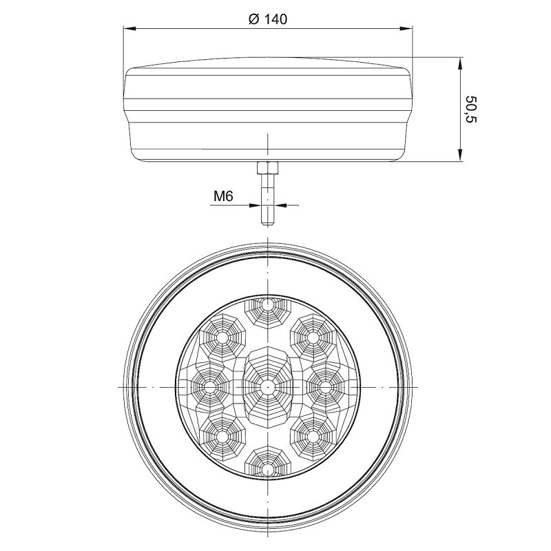 LED svjetlo za maglu/pozicija FT-111 12/24V+1 m kabel