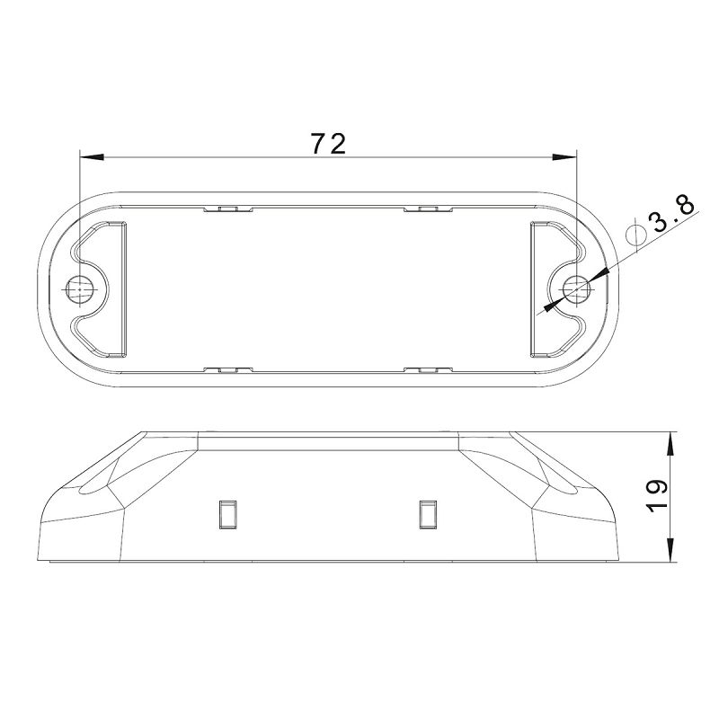 LED strobo bljeskalica žuta FT-210 - 3 intervala bljeskanja