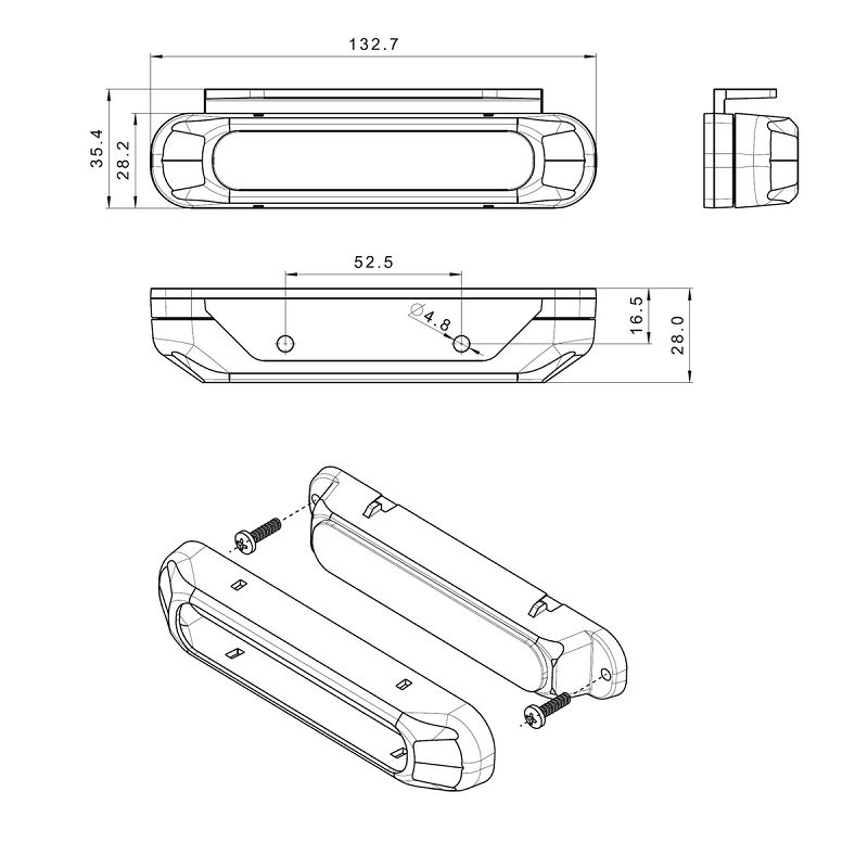 LED strobo bljeskalica žuta FT-200 - 6 programa bljeskanja