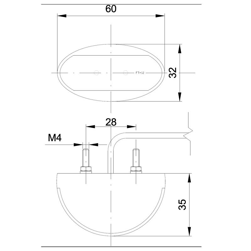 LED marker FT-012 B bijeli+kabel