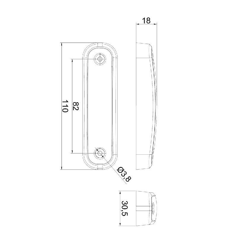 LED marker FT-045 B bijeli+kabel 0,15 m