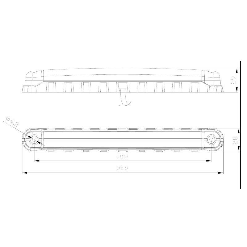 LED marker FT-029 Z 12/24 V žuti D=242 mm