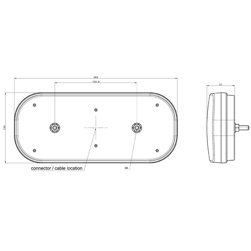 LED svjetlo stražnje FT-610 desno 12/24 V - dinamički indikator