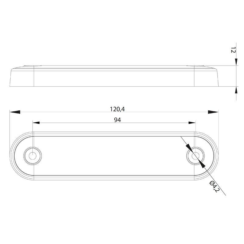 LED marker FT-073 B LED LONG bijeli+kabel 0,15 m