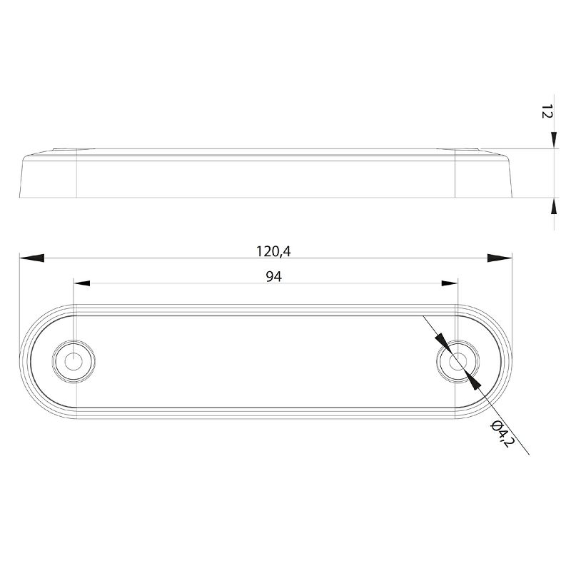 LED marker FT-073 B LED LONG DARK bijeli+kabel 0,15 m