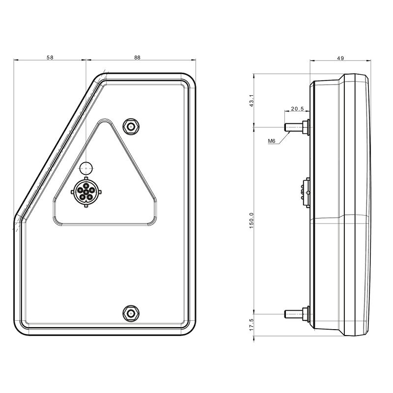 LED svjetlo stražnje FT-277 lijevo 12 V