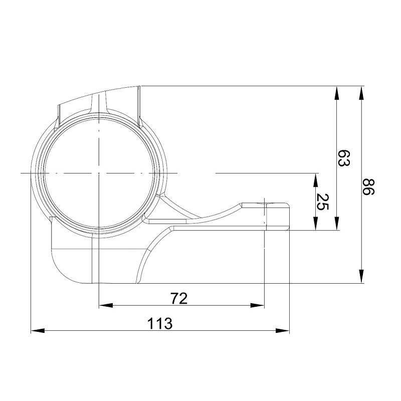 LED svjetlo gabaritno FT-140 W L 12/24 V lijevo+gumeni viseći nosač