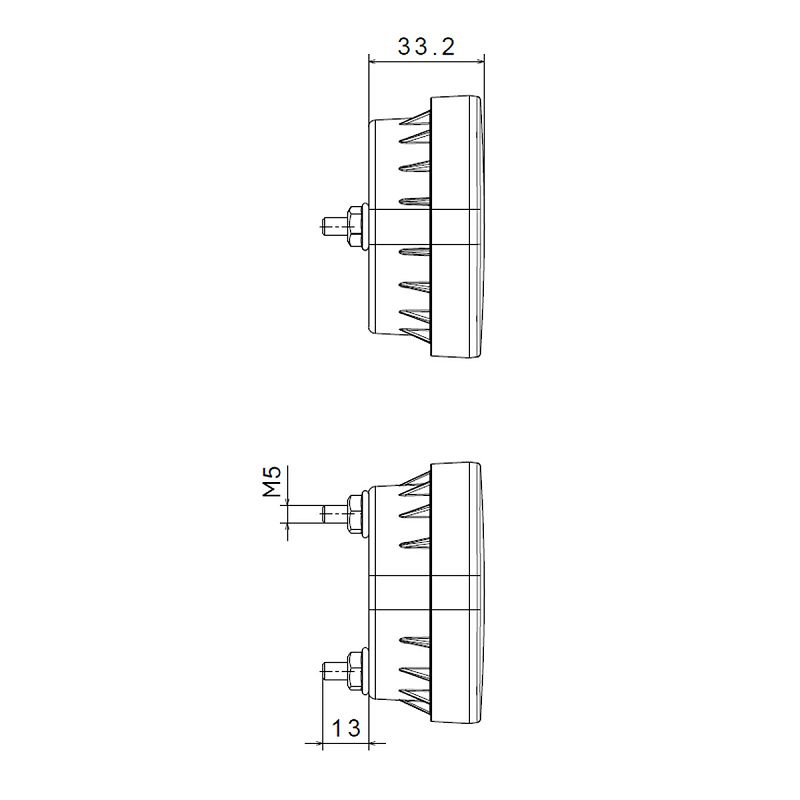 LED rikverc svjetlo FT-410 12/24 V+kabel 0,5 m