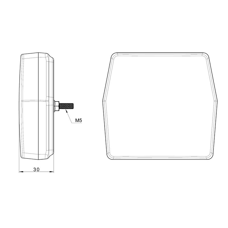 LED rikverc svjetlo FT-224 12/24 V+kabel 1m