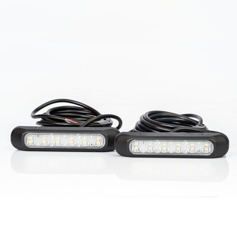 LED dnevna svjetla FT-300 12/24 V+kabel 3,5 m (2 kom)+bijela i crna maska