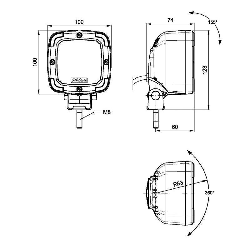 LED radna lampa FT-361 LED uski snop 4100 LM 12/24 V