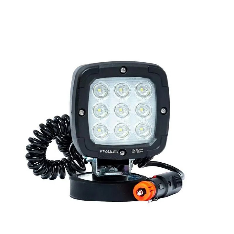 LED radna lampa FT-063 LED 12/24 V+magnet+spiralni kabel 7,8 m