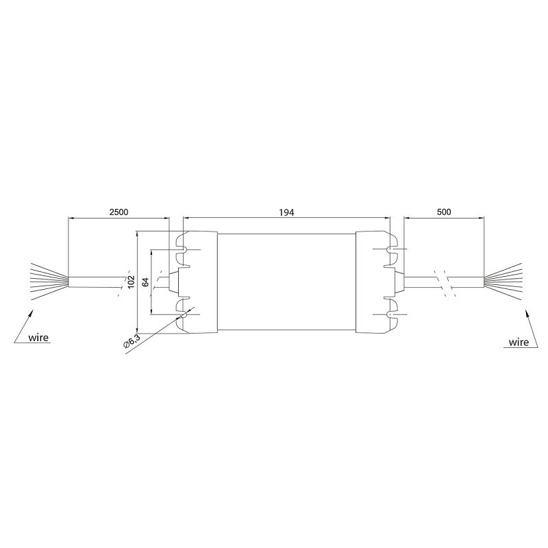 LED CONTROL BOX ALU+kabel 12V