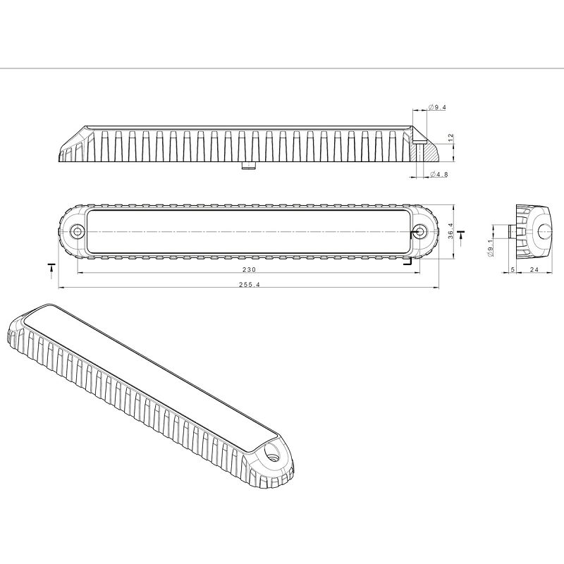 LED svjetlo FT-341 12/24V+kabel 1 m, rikverc/maglenka