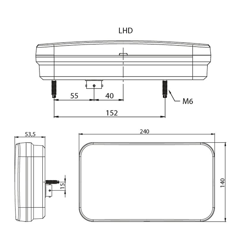 LED strobo bljeskalica žuta FT-205 ECO - 1 interval bljeskanja