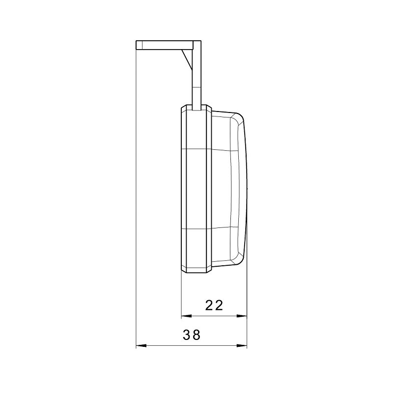 LED marker FT-075 Z+K bijeli 12/24 V+kabel 0,5 m