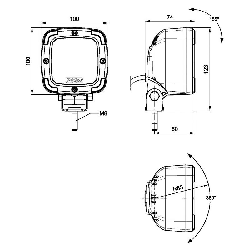 LED radna lampa FT-063 LED 650 LM 12/24 V