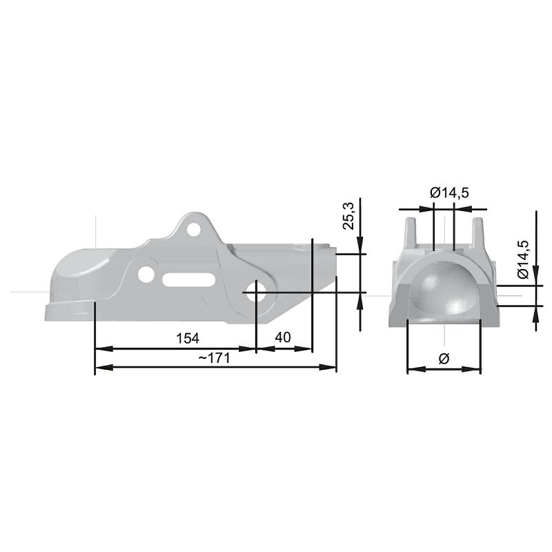 Spojka Knott K35, 3500 kg fi 45 mm okrugla