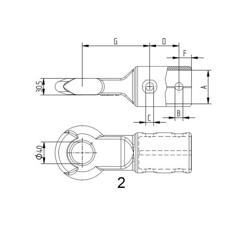 Vučno oko Knott, DIN 40, fi 60 mm, 3500 kg