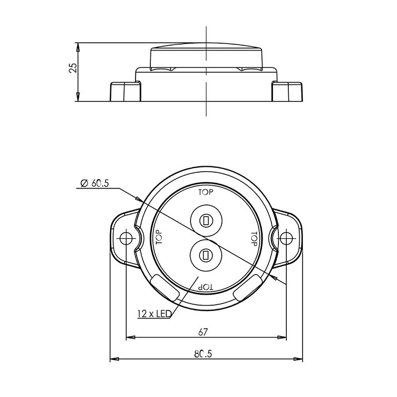 LED svjetlo za maglu W236-1531F, 12/24 V