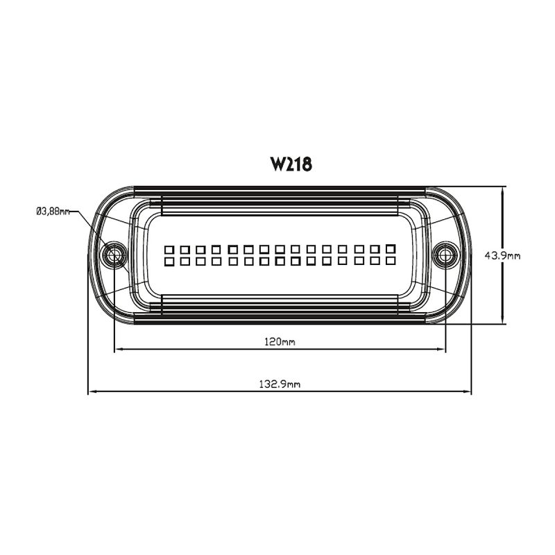 LED svjetlo za upozorenje W218/1469 NARANČASTO 12/24 V