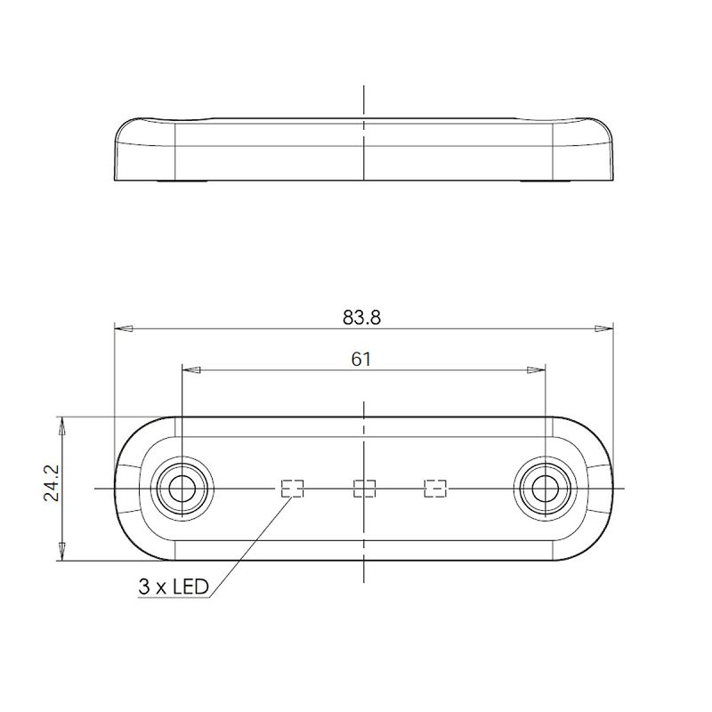 LED marker W97.1/708 SLIM žuti