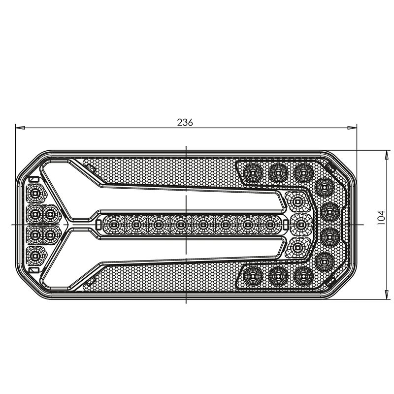 LED svjetlo stražnje W150 DD, (univerzalno L/D), DIN. INDIKATOR, 12/24V