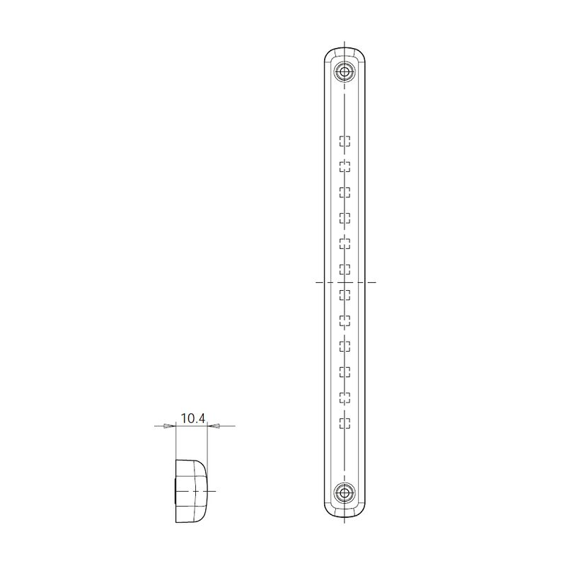 LED marker W97.5/720 SLIM žuti 238 mm