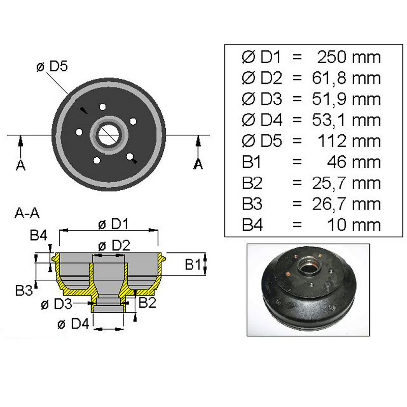 DOBOŠ BPW 250x40,5x112,1600 kg