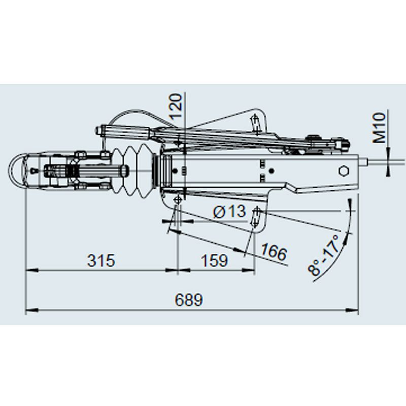 KOČNICA AL-KO 161S/AK161 1600 kg V-rudo