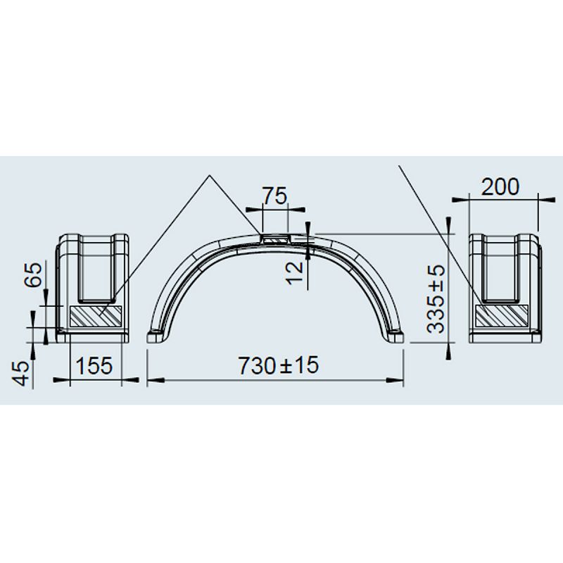 BLATOBRAN AL-KO 13/14" plastični 220x770x335 mm