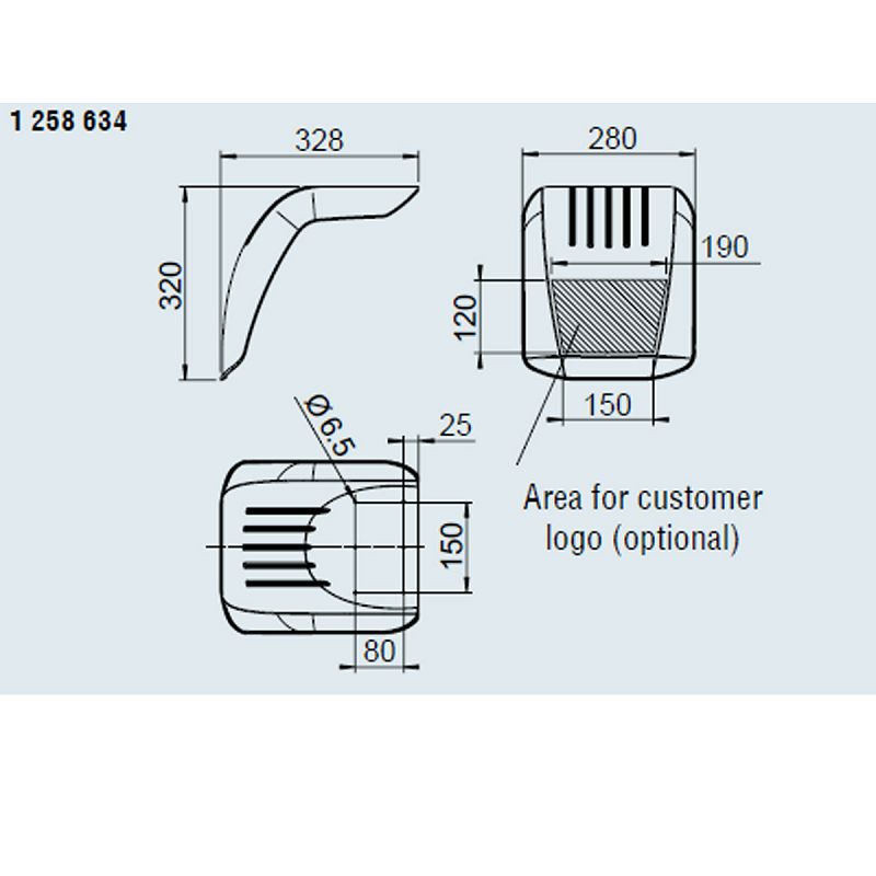 BLATOBRAN AL-KO HL280 plastični 280/328/320 mm crni