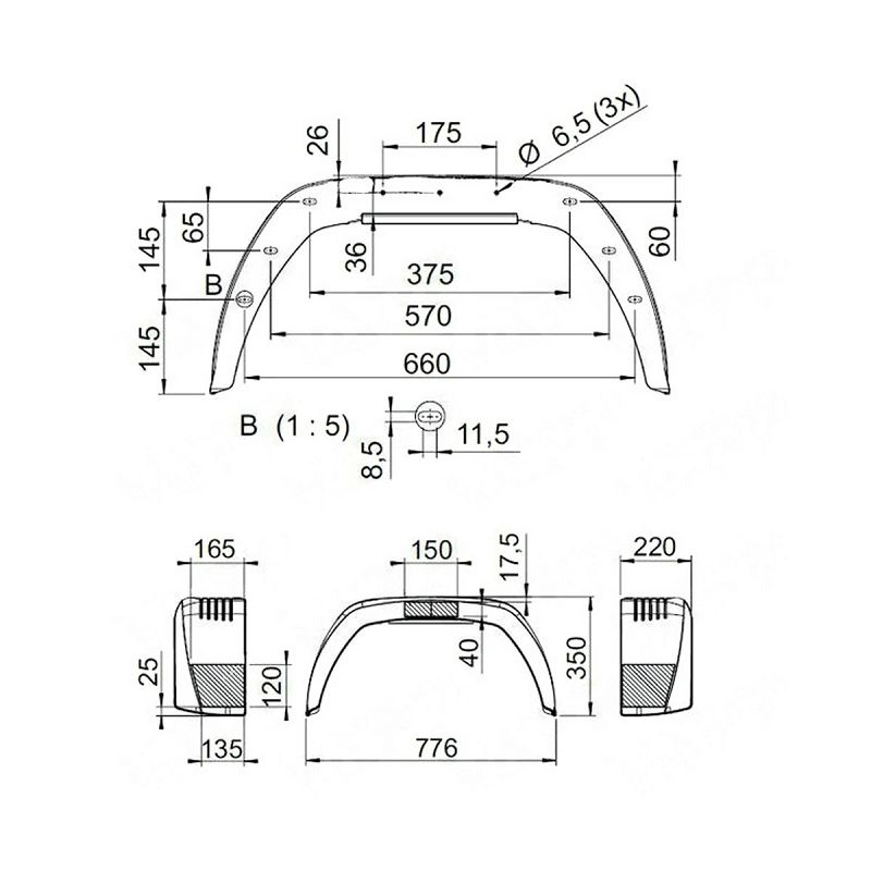 BLATOBRAN AL-KO EA220 plastični 220/776/350 mm crni