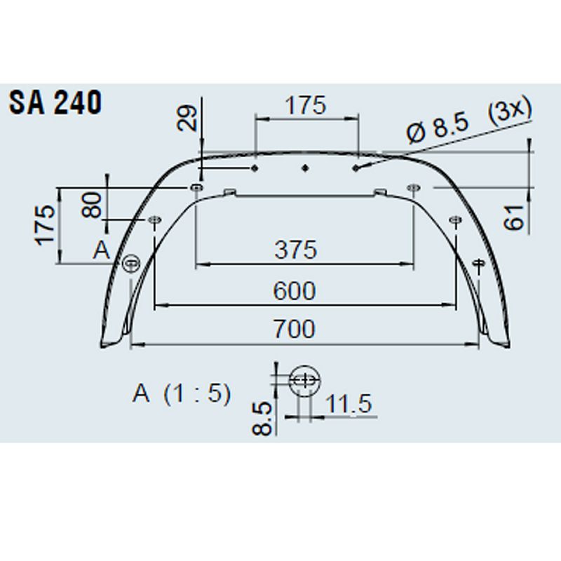 BLATOBRAN AL-KO EA 240 plastični 240/806/380 mm crni